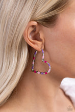 Load image into Gallery viewer, Striped Sweethearts - Pink Earring
