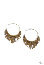 Load image into Gallery viewer, Tailored Tassel - Brass Earring
