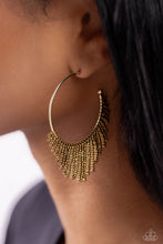 Load image into Gallery viewer, Tailored Tassel - Brass Earring
