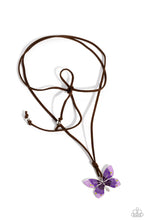 Load image into Gallery viewer, Winged Wanderer - Purple Necklace
