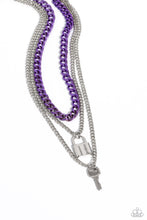 Load image into Gallery viewer, Locked Labor - Purple Necklace
