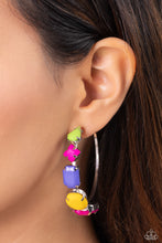 Load image into Gallery viewer, Geometric Gamer - Pink Earring
