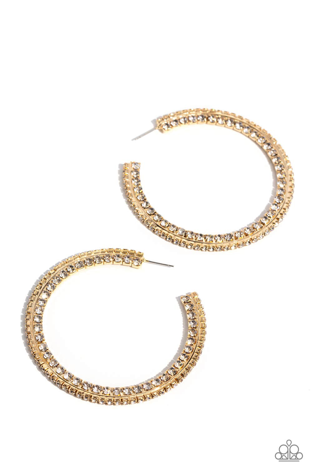 Scintillating Sass - Gold Earring