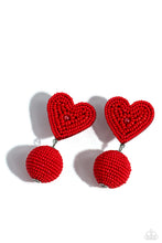 Load image into Gallery viewer, Spherical Sweethearts - Red Earring
