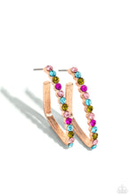 Load image into Gallery viewer, Triangular Tapestry - Rose Gold Earring
