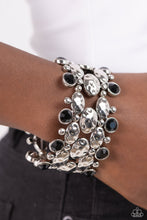 Load image into Gallery viewer, Hammered Headliner - Black Bracelet
