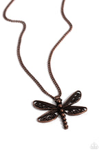 Load image into Gallery viewer, Dragonfly Dance - Copper Necklace
