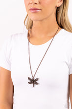 Load image into Gallery viewer, Dragonfly Dance - Copper Necklace
