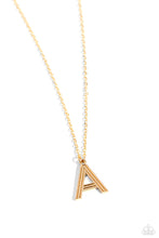 Load image into Gallery viewer, Leave Your Initials - Gold - A Necklace
