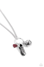 Load image into Gallery viewer, Corner Kick - Red Necklace
