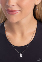 Load image into Gallery viewer, Seize the Initial - Silver - E Necklace
