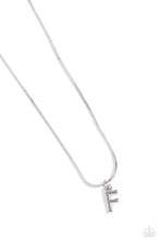 Load image into Gallery viewer, Seize the Initial - Silver - F Necklace
