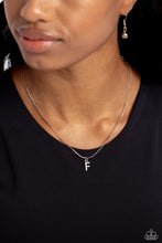 Load image into Gallery viewer, Seize the Initial - Silver - F Necklace
