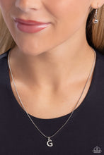 Load image into Gallery viewer, Seize the Initial - Silver - G Necklace
