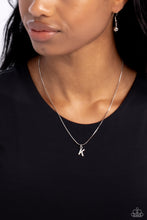 Load image into Gallery viewer, Seize the Initial - Silver - K Necklace
