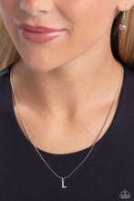 Load image into Gallery viewer, Seize the Initial - Silver - L Necklace
