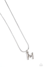 Load image into Gallery viewer, Seize the Initial - Silver - M Necklace
