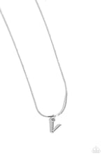 Load image into Gallery viewer, Seize the Initial - Silver - V Necklace
