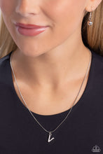 Load image into Gallery viewer, Seize the Initial - Silver - V Necklace
