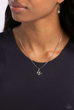 Load image into Gallery viewer, Seize the Initial - Silver - W Necklace
