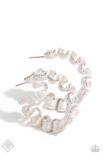 Load image into Gallery viewer, Resolutely Ruffled - White Earring
