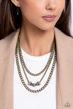 Load image into Gallery viewer, Layered Loyalty - Brass Necklace

